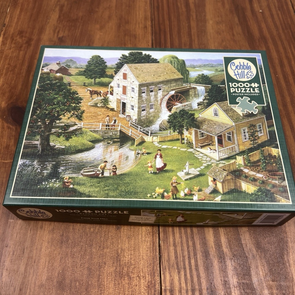 Cobble Hill 1000 Piece Random Cut Puzzle by Sternberg Called Four Star Mill